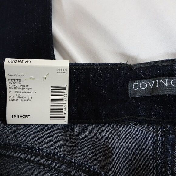 Covington Women Petite Slim Straight Jean Size 6P - Picture 4 of 8